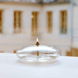 Photo produit de la grande lampe à huile en forme de galet
