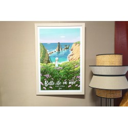 Poster Belle-Ile en Mer - Port Coton - Blanche Duault Décoration Vannes