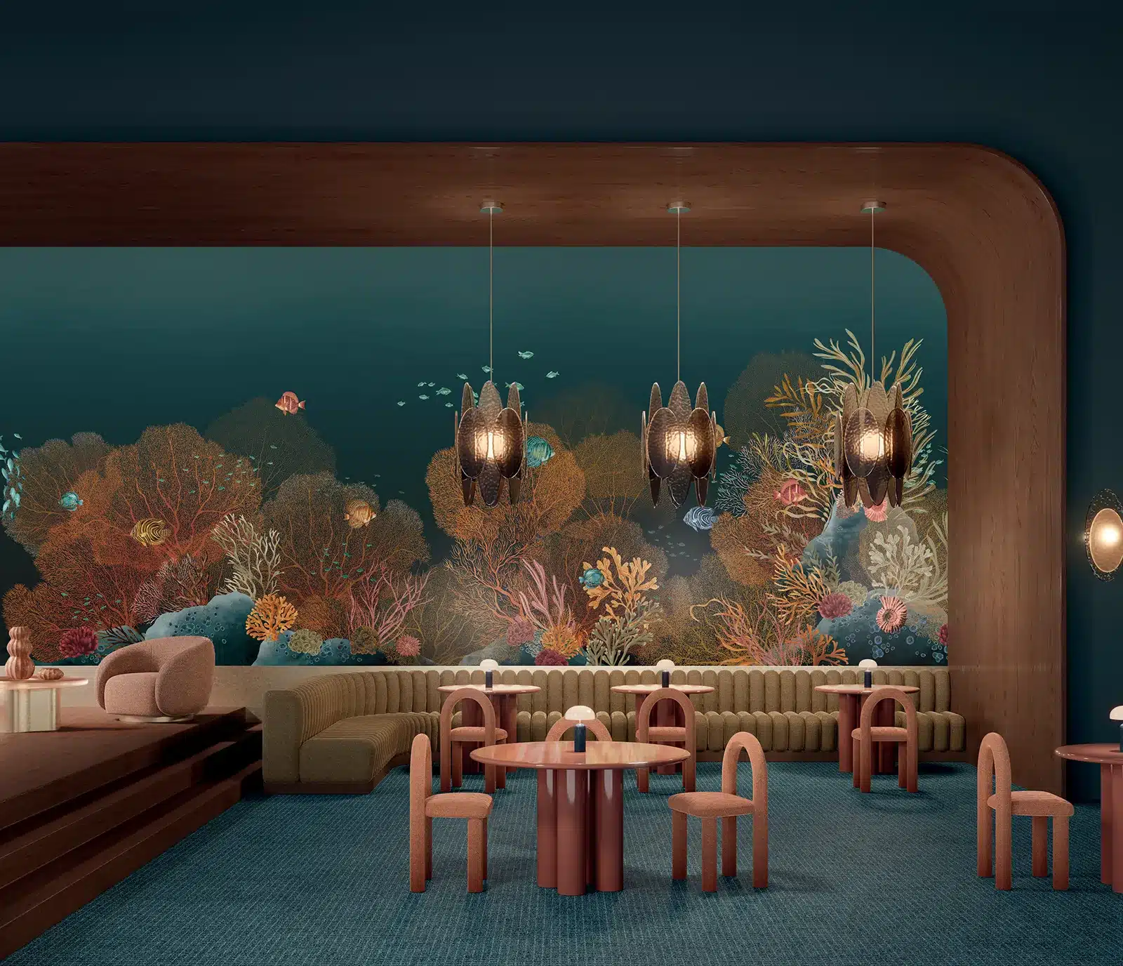 Panoramique Polynésie de Casamance, décor mural inspiré de paysages tropicaux