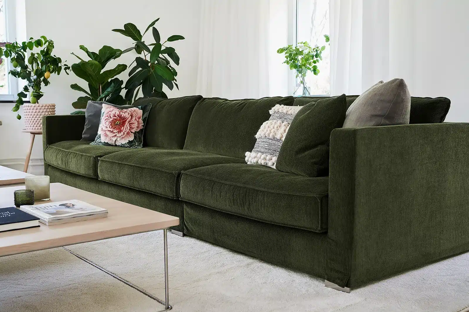 Canapé Cloud modèle Moss 2 coloris dark green de la marque Sits